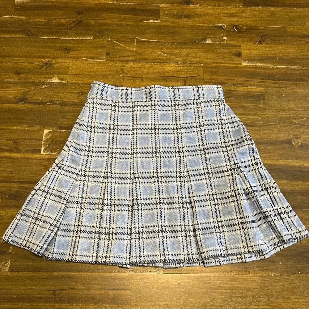 Free People Honey Pleated Skirt Blue Ocean - Picture 4 of 10